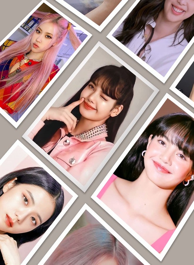 NS Trading Black-Pink Bias Pack White Border Photocards (Set of 8) 350 GSM Card Glossy Laminated - Image 2